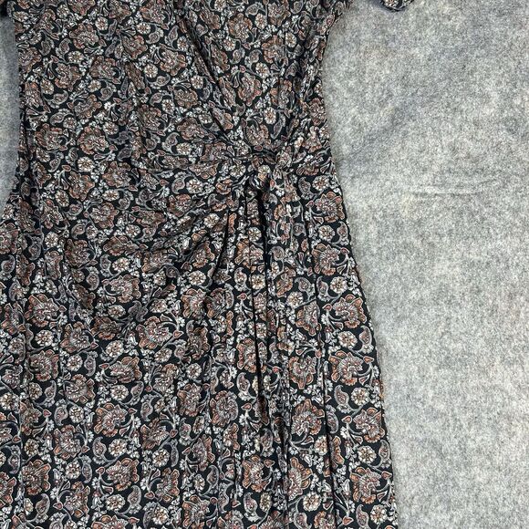 Boden Floral Midi Dress - Black and Pink - Picture 5 of 9